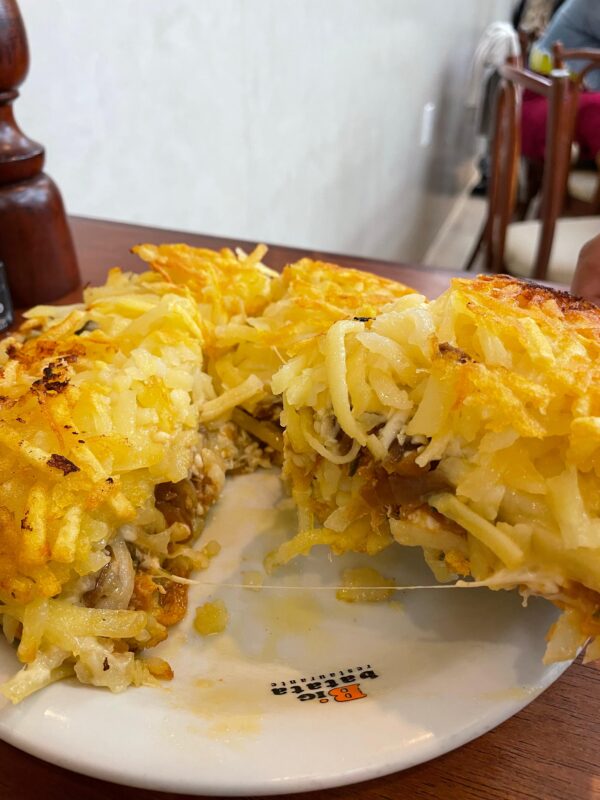 Batata Rostie Costela Suína c/ Queijo Canastra